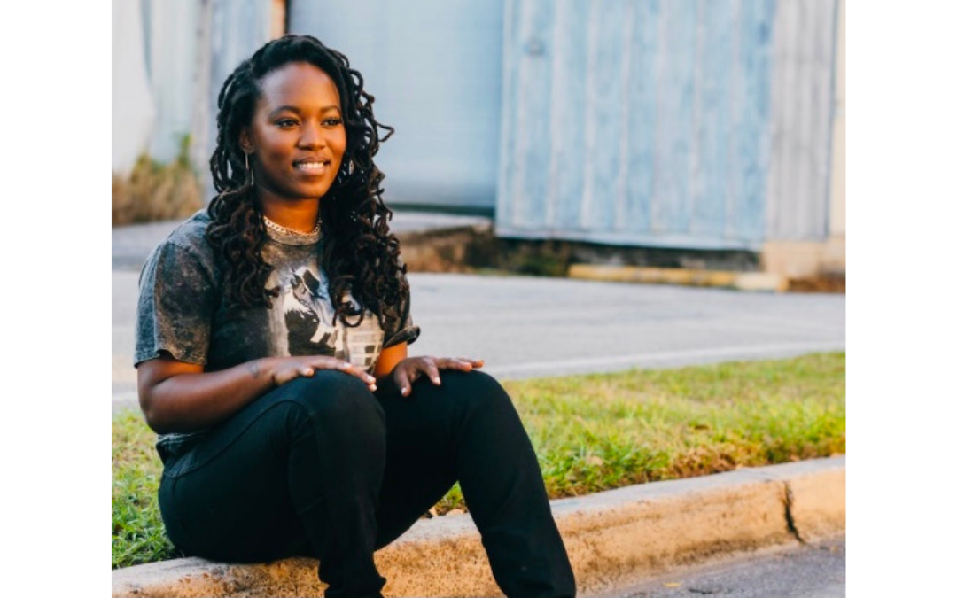 black woman with dreadlocks