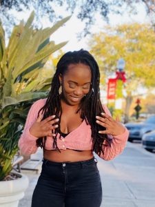 black woman with locs