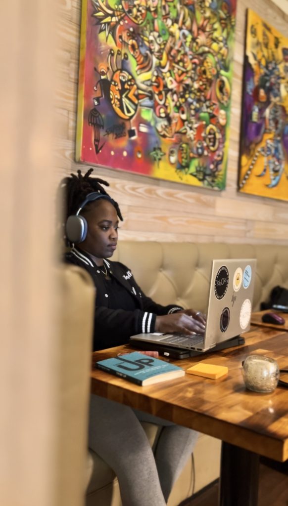 black woman working