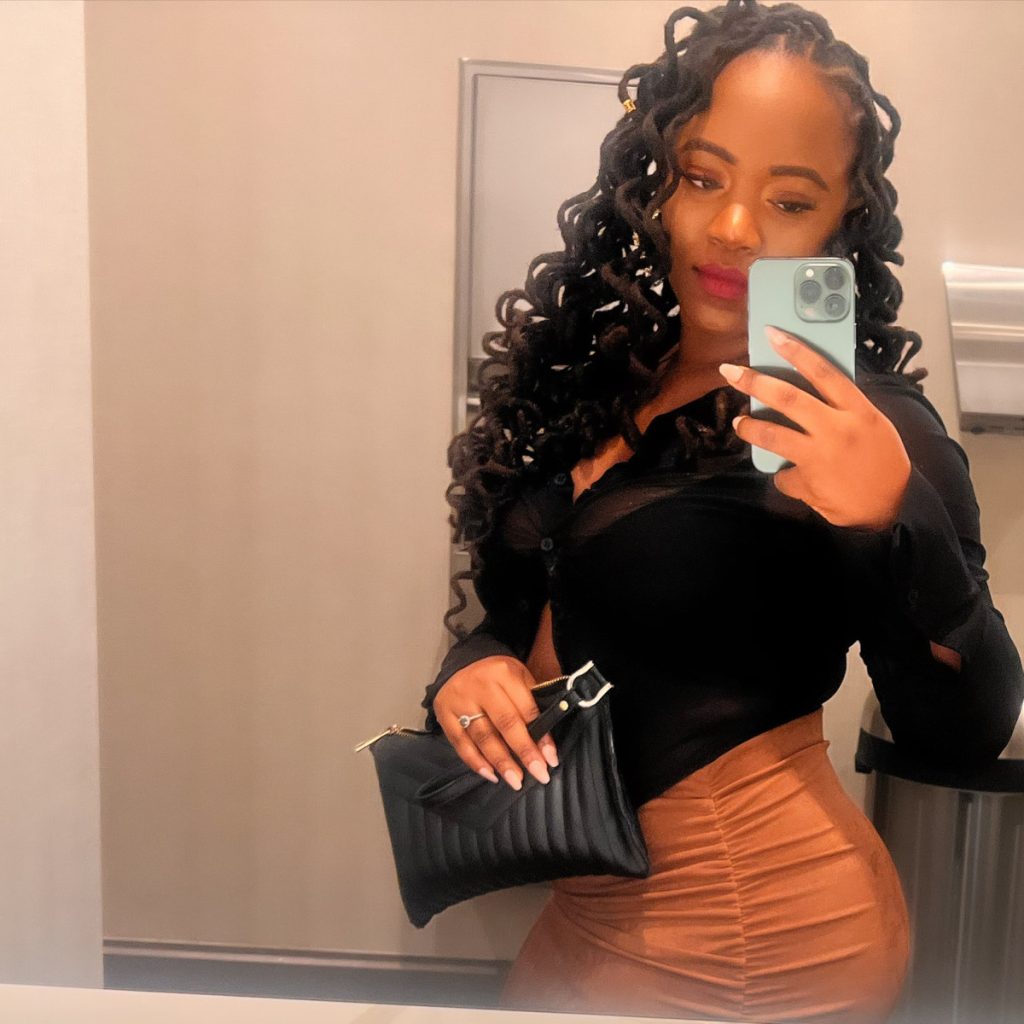 beautiful black millennial woman