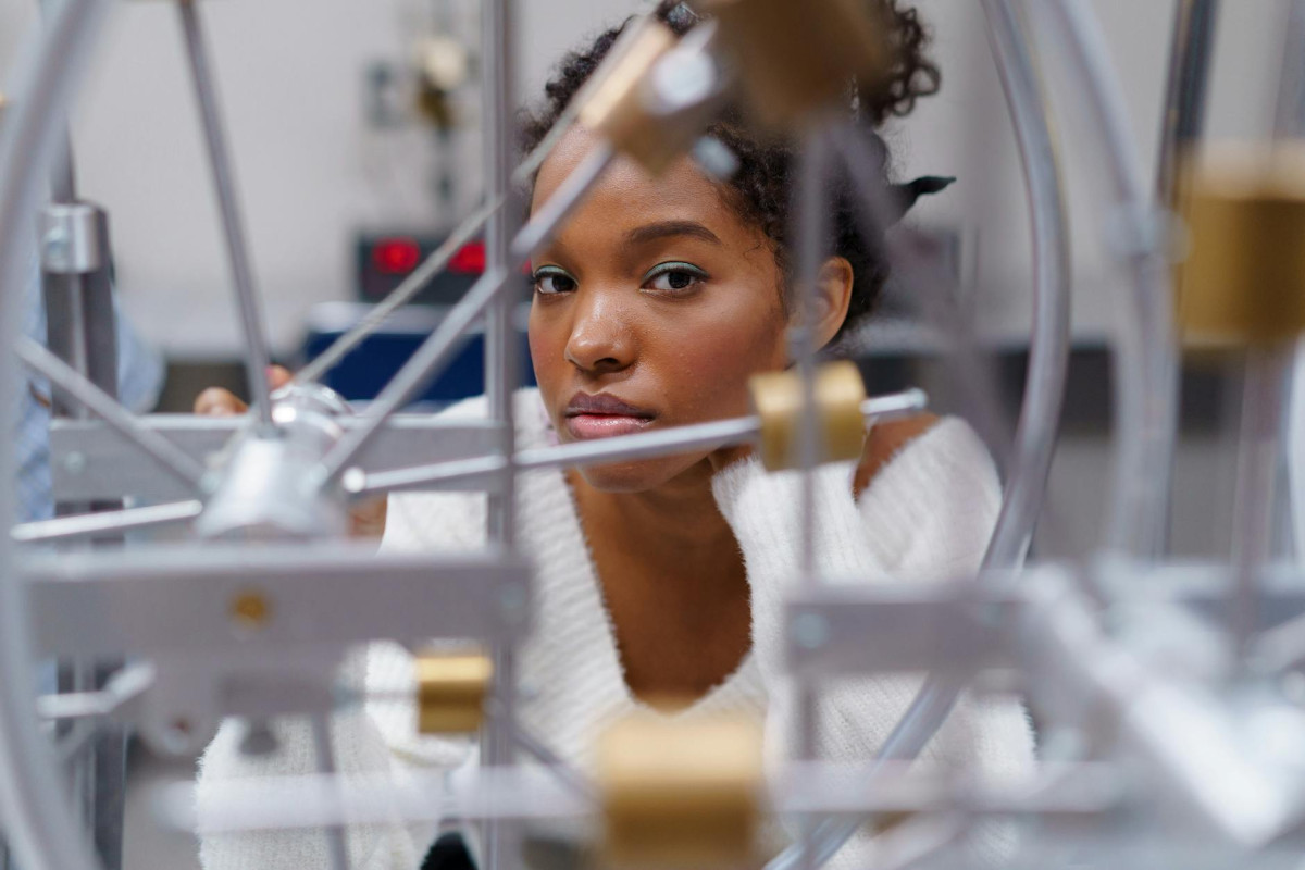 a black woman at work